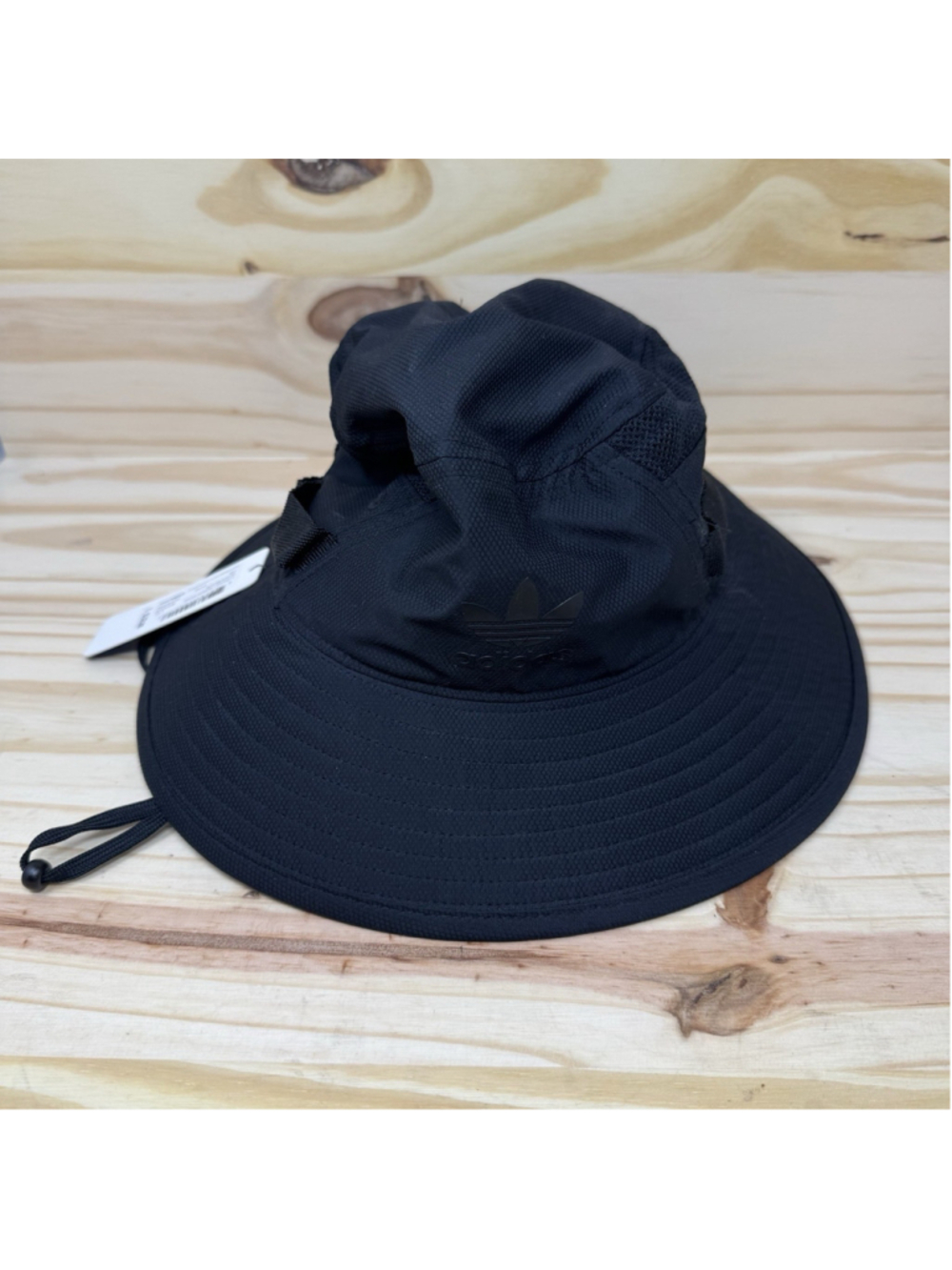 NEW Adidas Hat Cap Mens L Black Trefoil Climacool Boonie Bucket Wide Brim Hiking